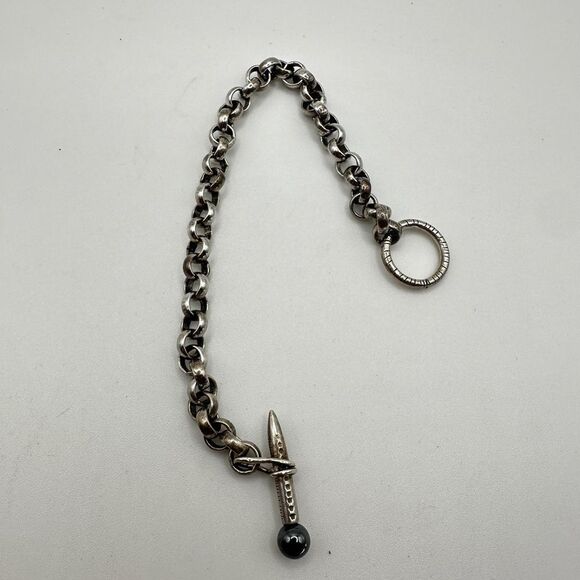 Unisex thick cable link sterling silver bracelet! - Picture 3 of 9